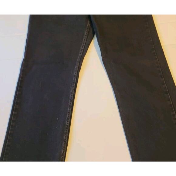 Vintage Levi's 505 Black Jeans 33x32 Regular Fit Straight Leg 90's Light Fade - Picture 10 of 14